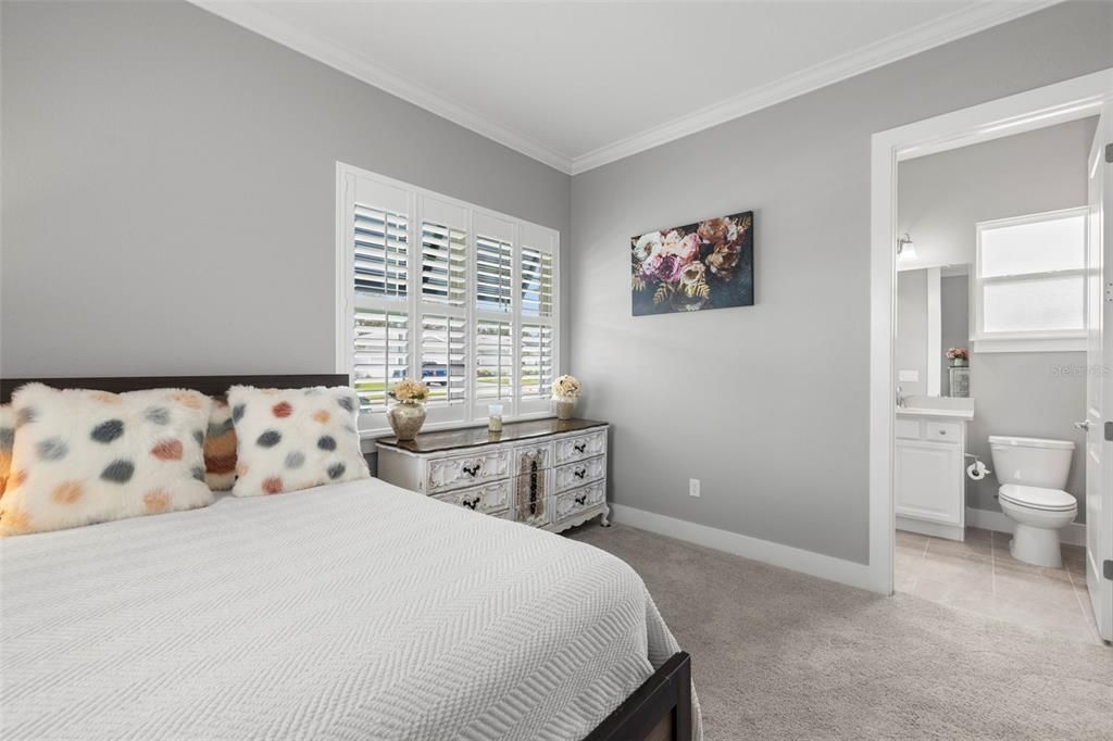 In-Law Quarters With Plantation Shutters & Crown Molding