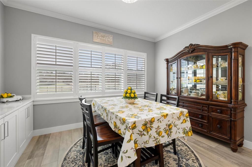 Breakfast Room Overlooks the Gorgeous Views of the Pond