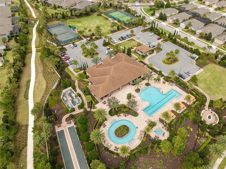 Overhead view of the Amenities of the Esplanade at Highland Ranch