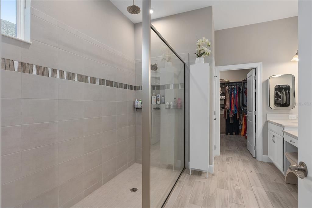 Primary En-Suite Shower with a Rain Head