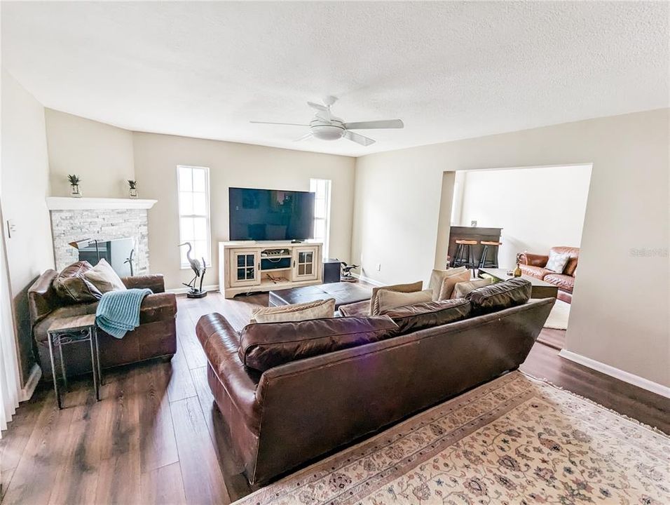 Photos are from Pre-Hurricane Helene. Family Room