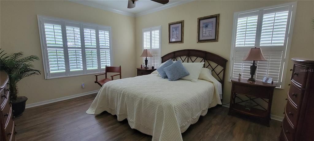 Primary bedroom with king size bed