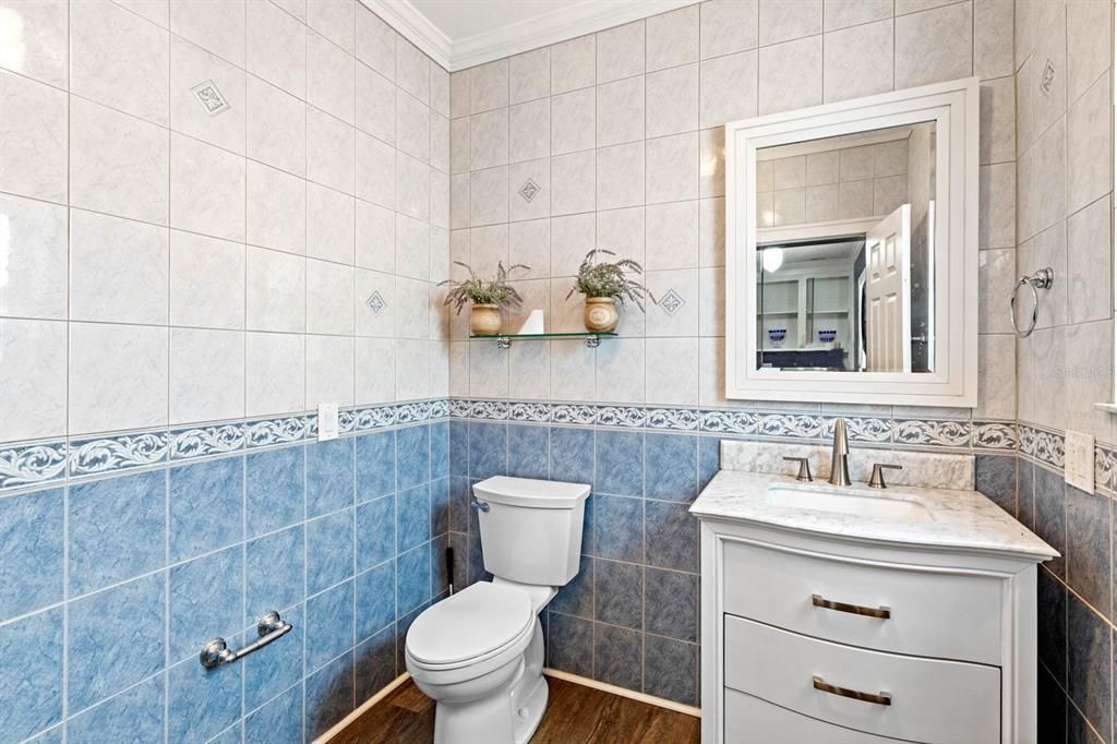 half bath near kitchen