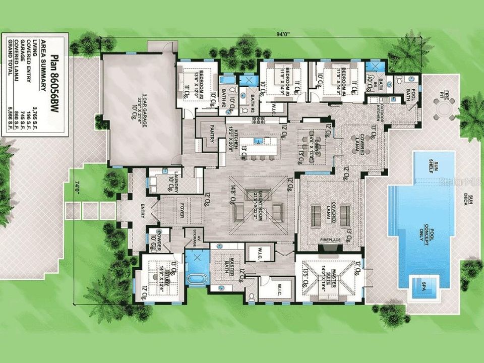 Floor plan of the Sunshine-Haven model