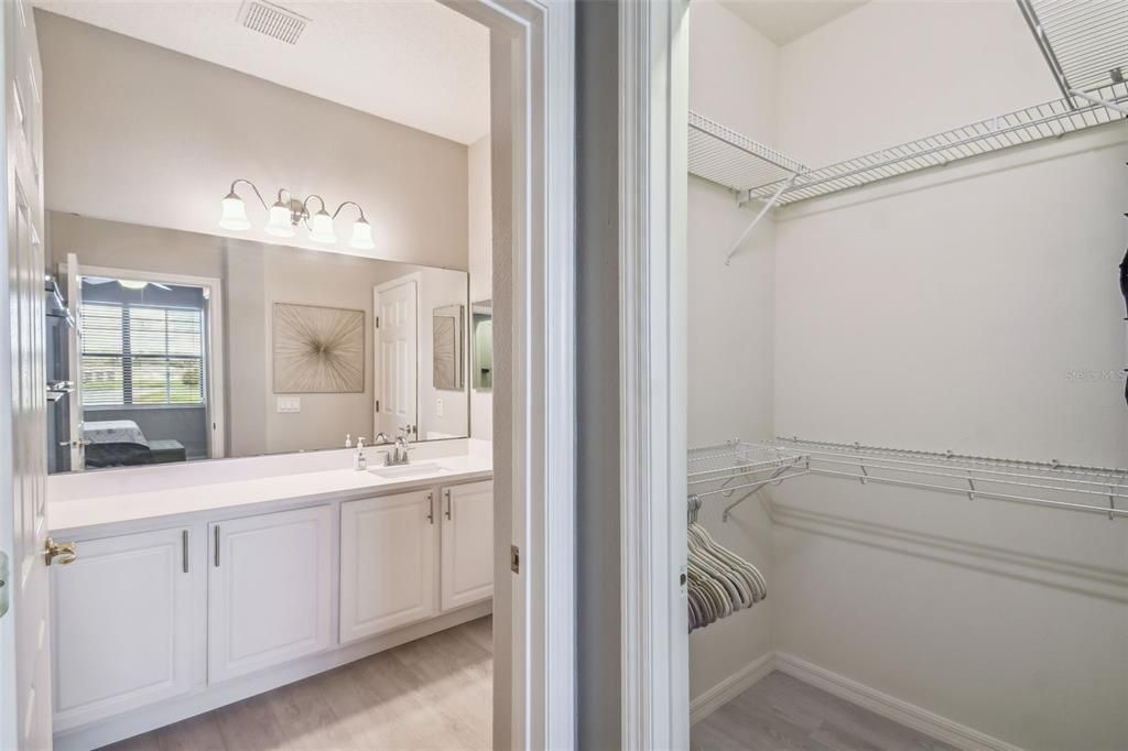 Primary Bathroom with Walk-In Closet