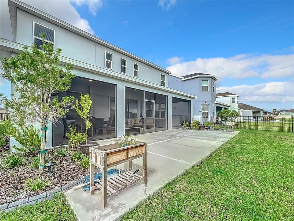 Extended concrete patio