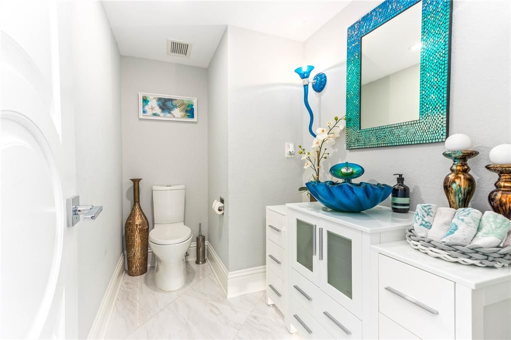 Powder Room near Entry Foyer,