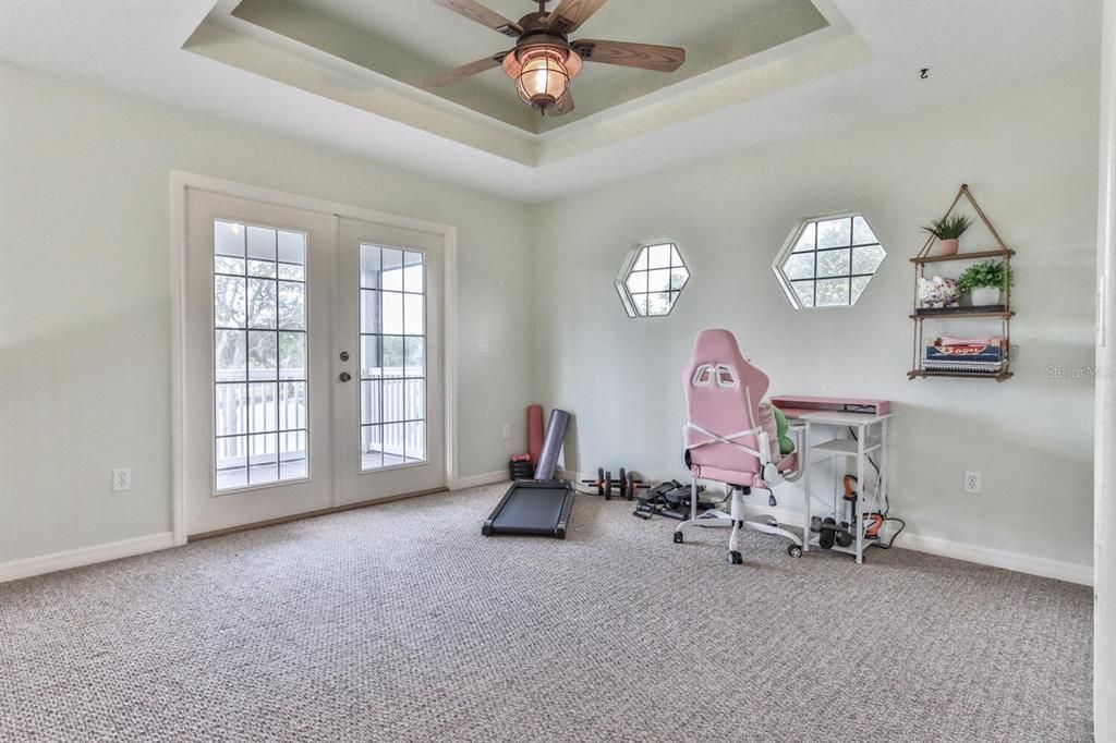 Loft/Office/Media Room/Fitness Room w\ French Door to Upstairs Screened Balcony