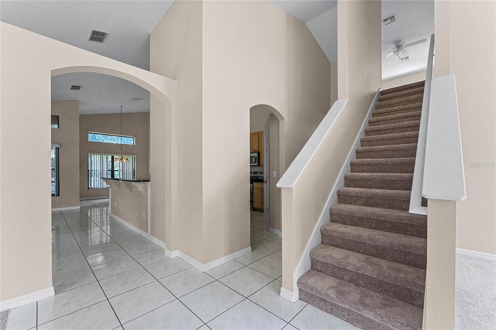 Stairs leads to large bonus room