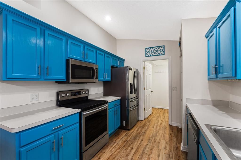 Kitchen Facing into Laundry Room / Garage