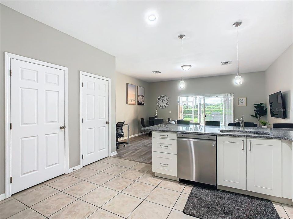 Kitchen open to living room