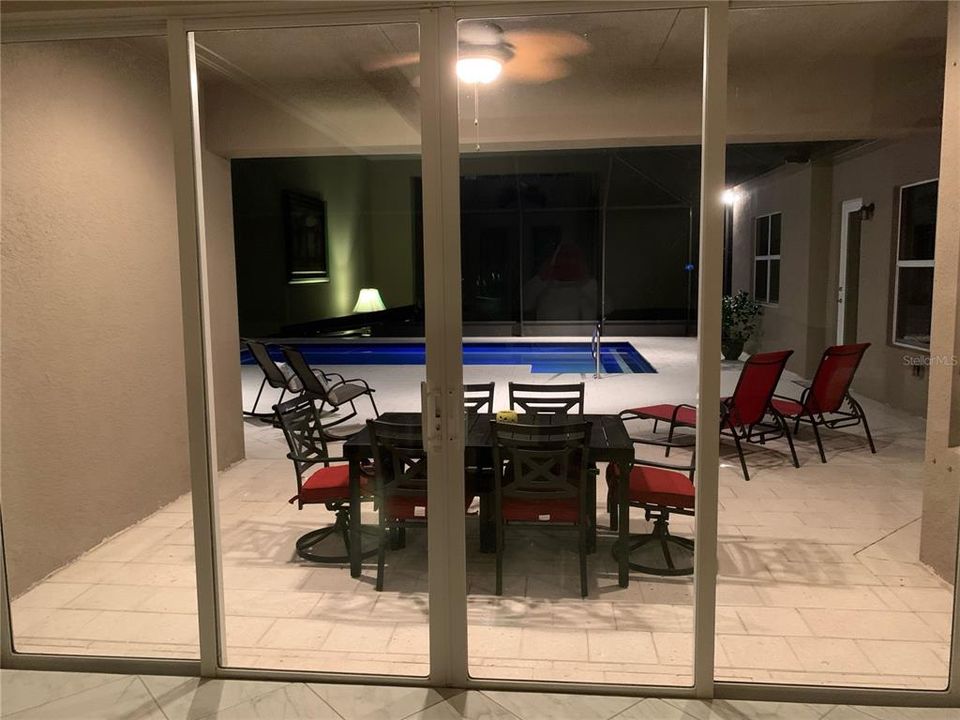 pool area at night