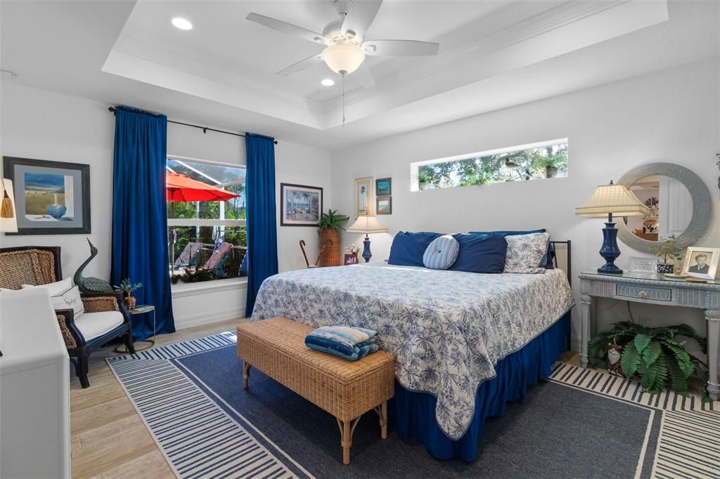 Master Bedroom with tray ceiling