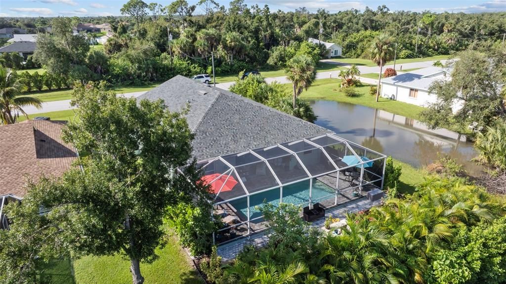 Aerial view of pool