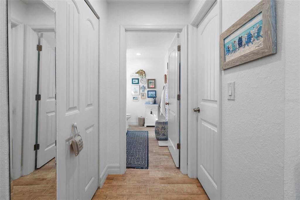 Hallway into Bathroom