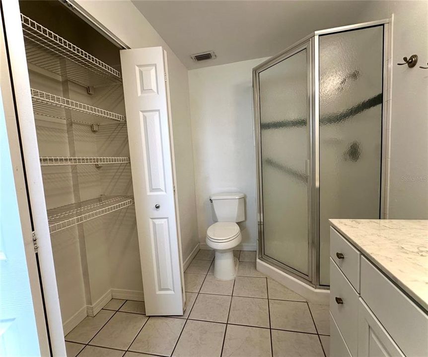 Main Bathroom with Large Linen Closet