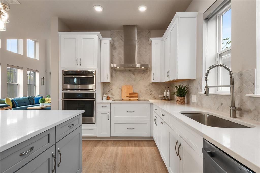 Gourmet Kitchen with Stainless Steal Hood