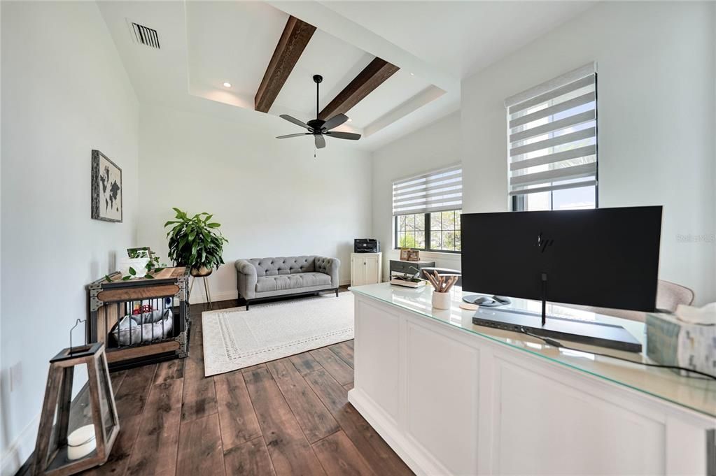 Oversized office with ensuite half bath