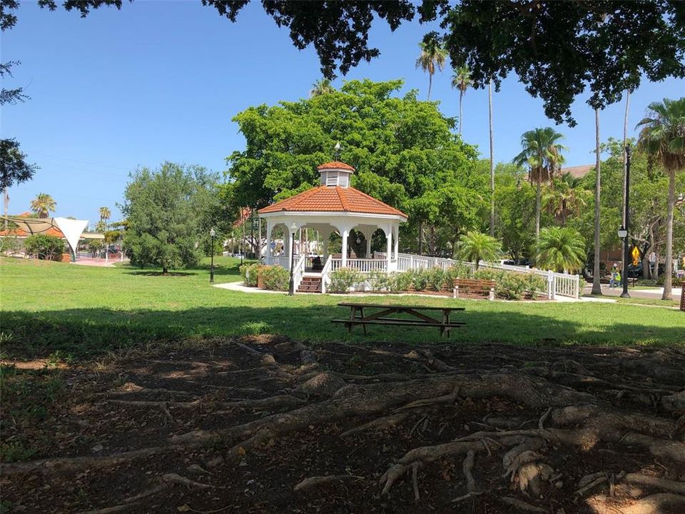 Relax with new friends at the free concerts in the Venice Park.