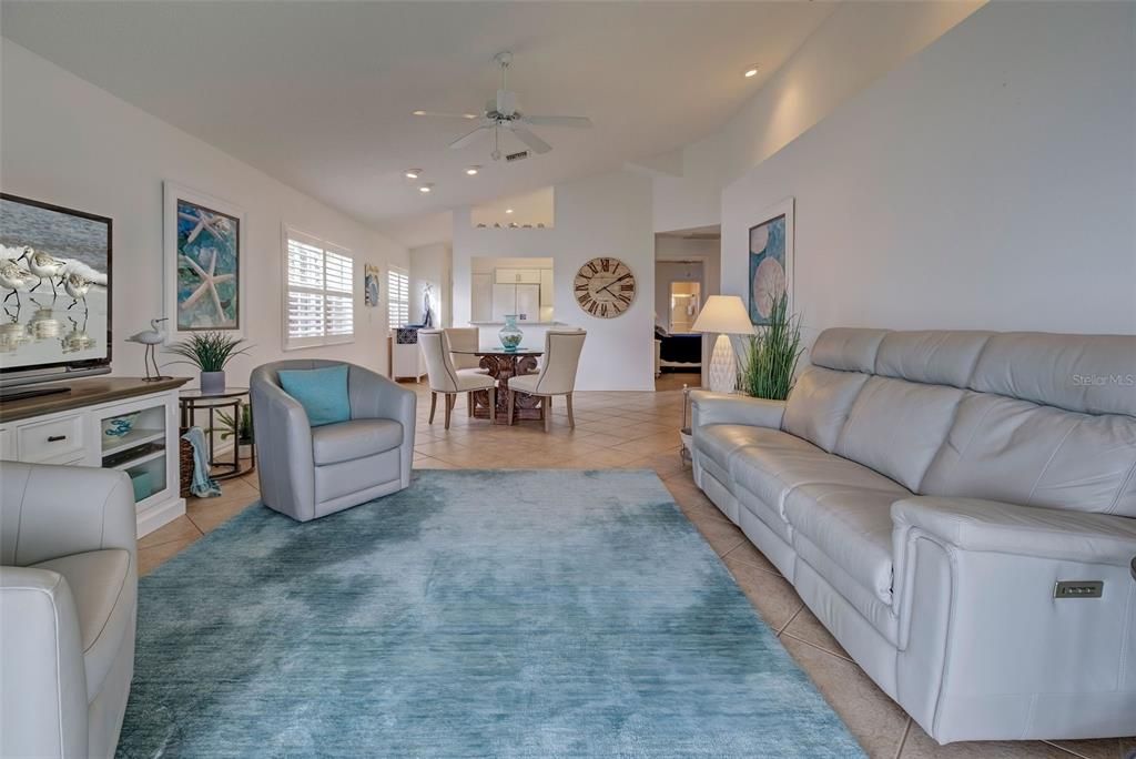 Open floorplan, cathedral ceilings and smart design make this stunning villa feel large.  You will appreciate the newly installed lighting and classy plantation shutters throughout.