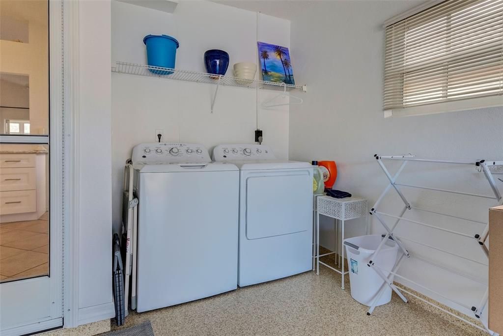 Washer and dryer (in garage).