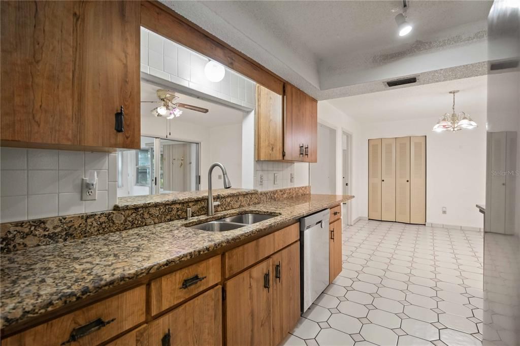 You can be cooking in your kitchen and look out to the living and family room area.