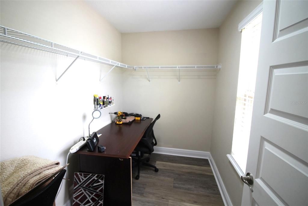 LARGE Walk In Closet - big enough for a pocket office!