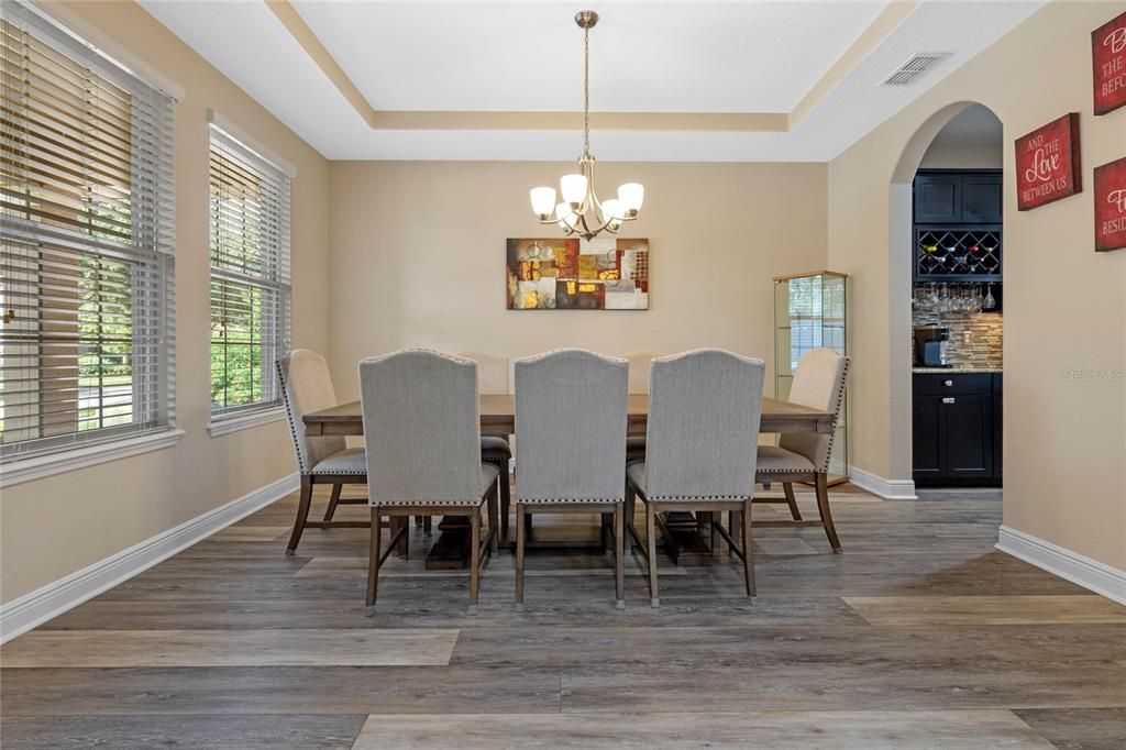 Dining Room with Tray Ceiling