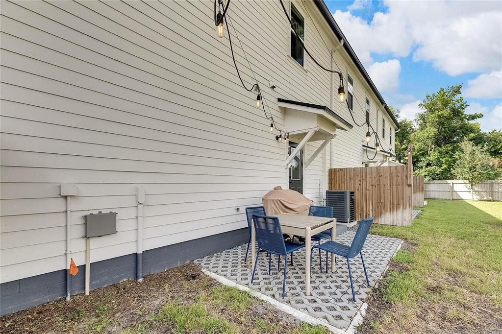 View of back patio area