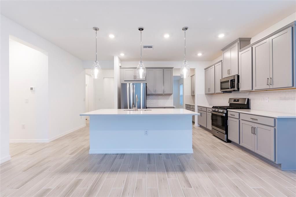 Kitchen Open to Living Room