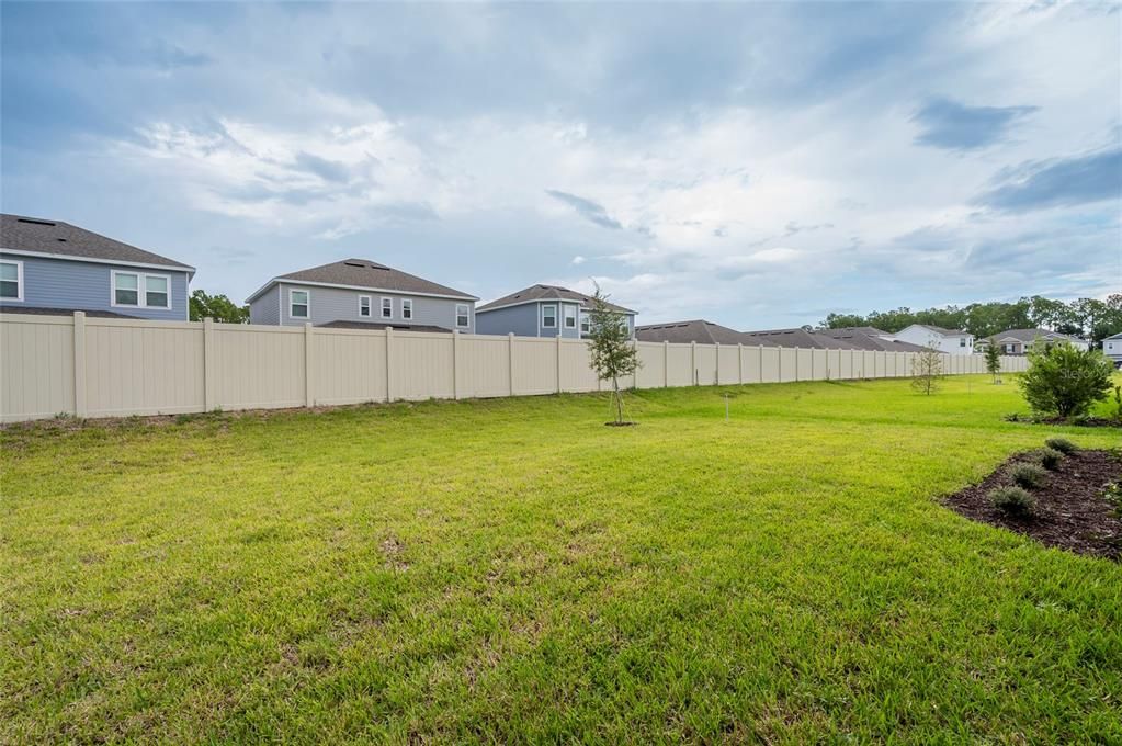 Large Backyard, Easy to Fence In