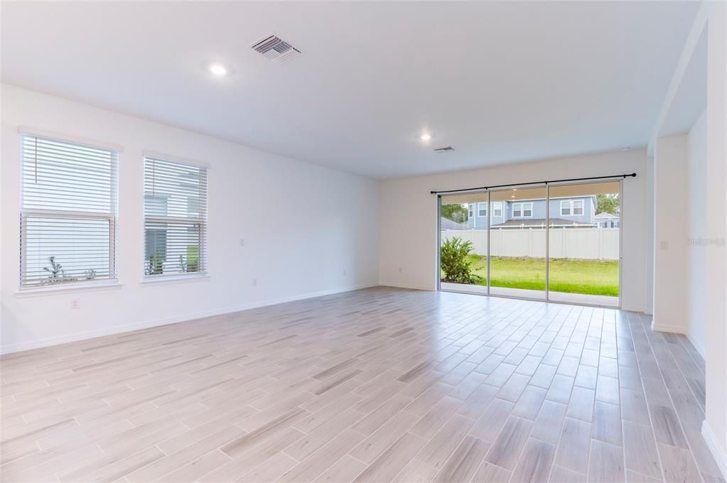 Living Room, Patio from Kitchen