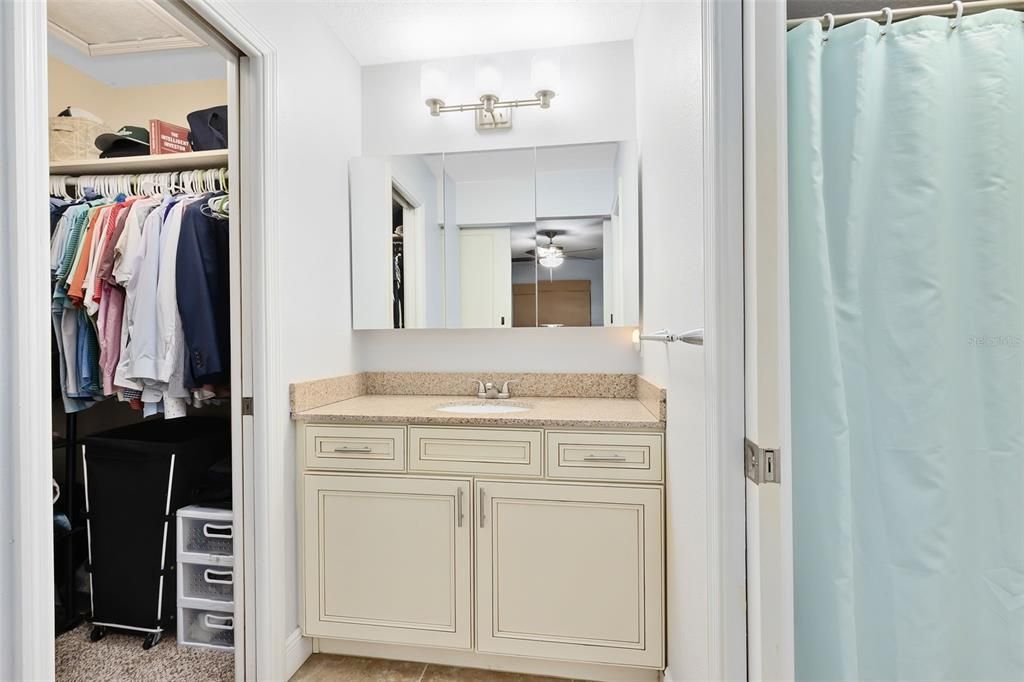 You'll enjoy a shower, single vanity and a walk-in closet.