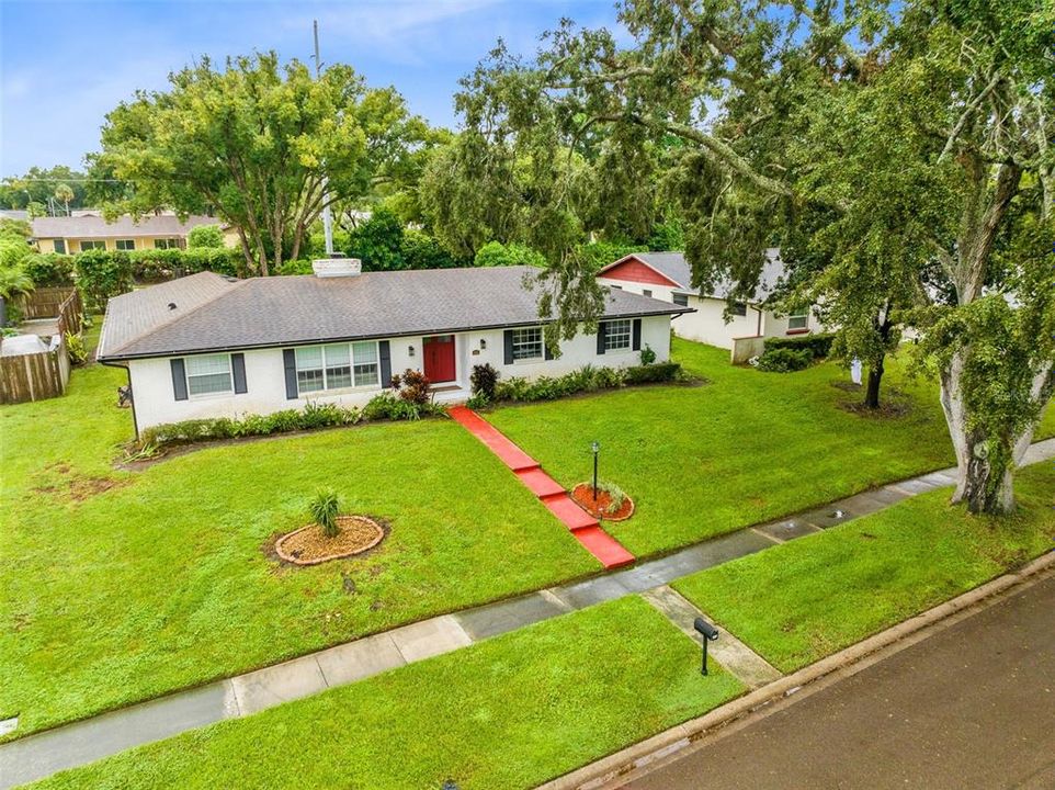 Lovely aerial view of the home.