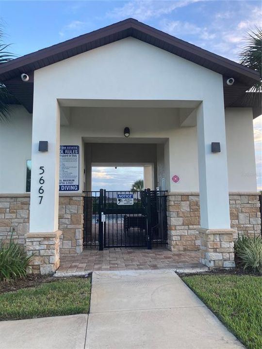 Community Pool Entrance