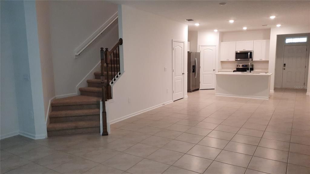 Kitchen open to family room