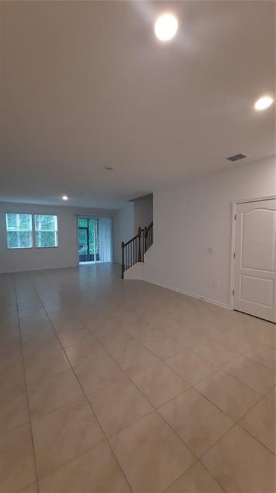 View of family room from the kitchen area