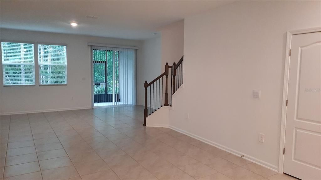 Family room with access to the rear porch