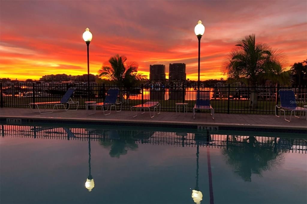 Sit at the pool and watch the sunset