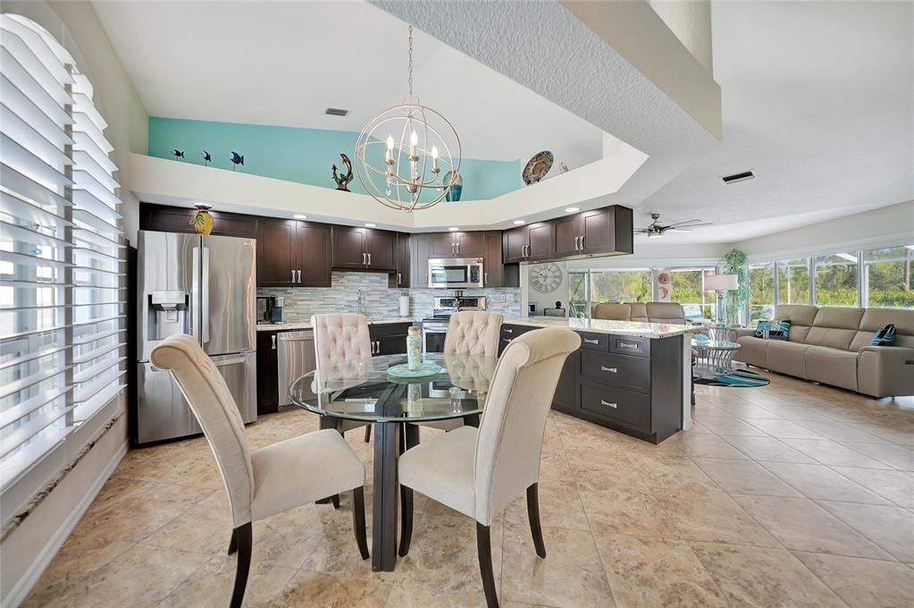 Kitchen and dining area