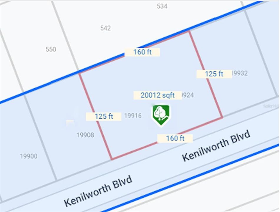 1/2-Acre (.46) 19916 Kenilworth Blvd