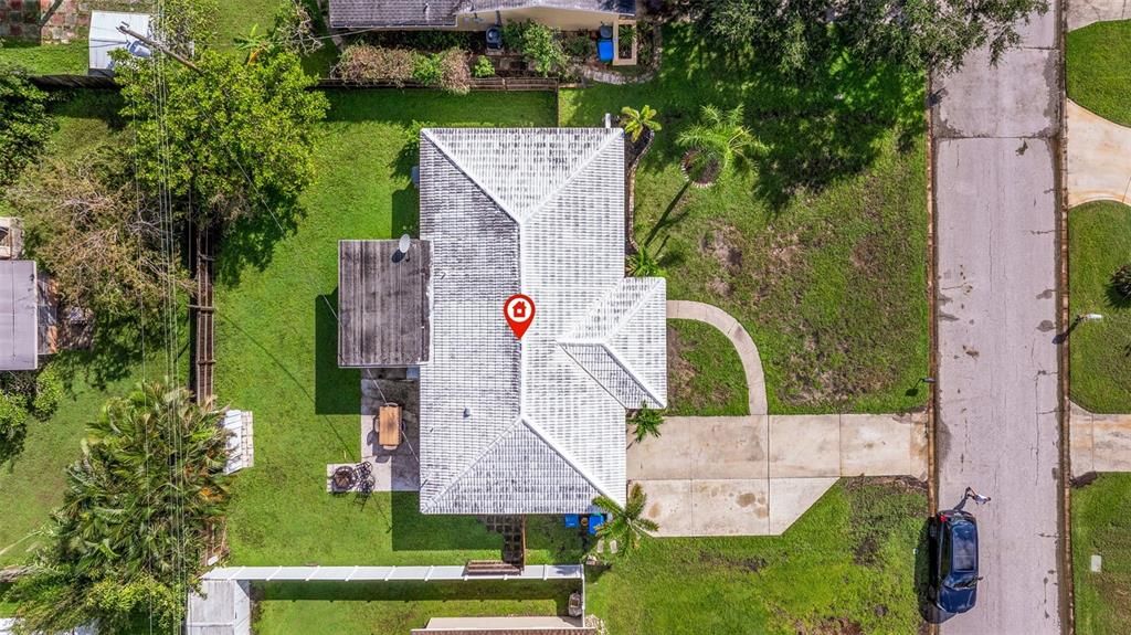 Drone View Top of house