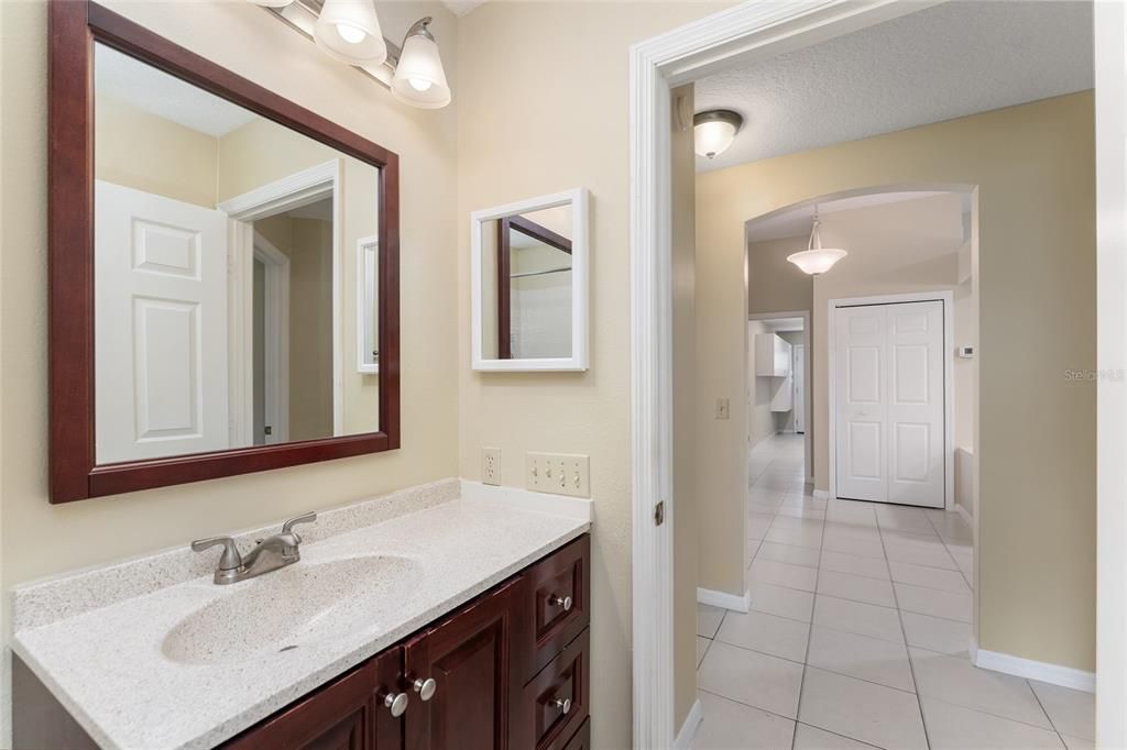 BATHROOM #2 - Hallway & Foyer visible on R