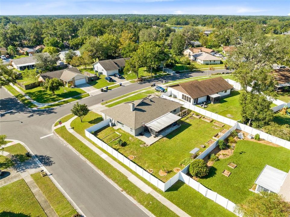 Aerial shot of the corner location.