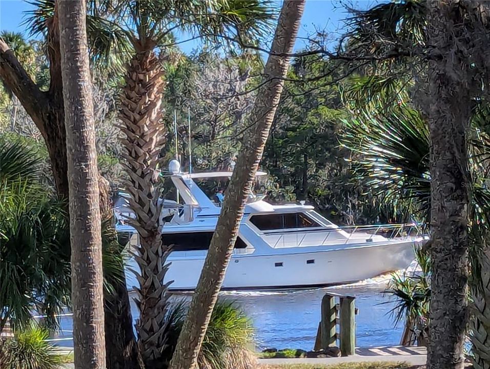 Lanai view of Boat on ICW