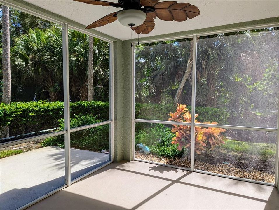 Screened in lanai with views of dock and intracoastal