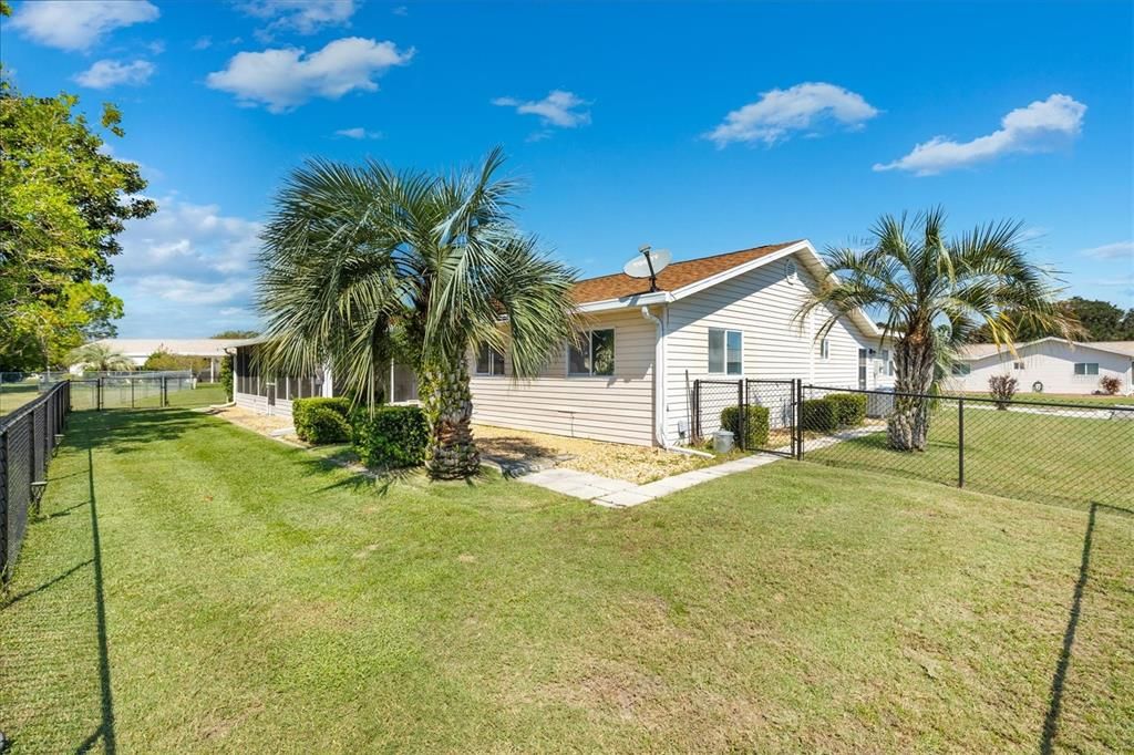 large fenced in yard for your babies.