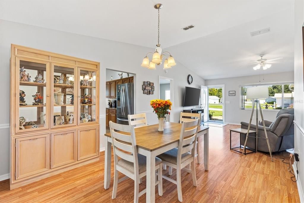 Dining Room leads to the kitchen