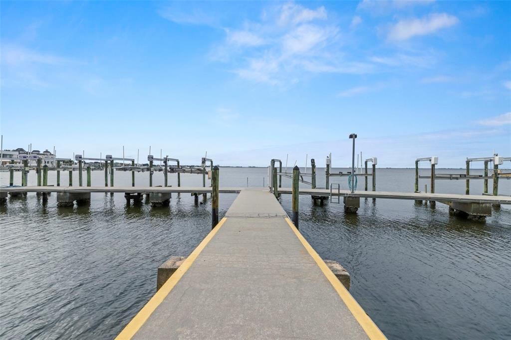 BOAT DOCK WITH ASSIGNED BOAT SLIP WITH LIFT