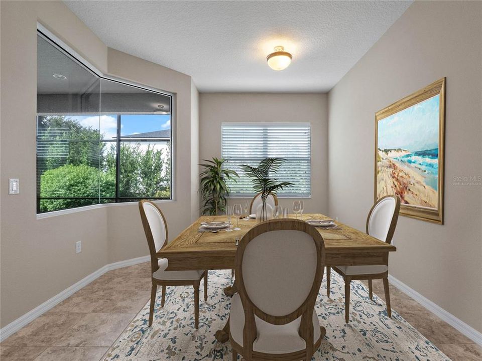 Eat in Kitchen Nook Virtually Staged